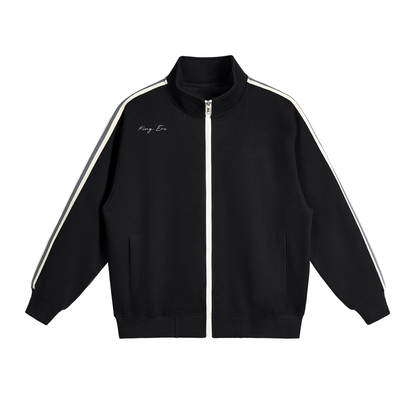 Contrast Side-Stripe Stand Collar  Jacket