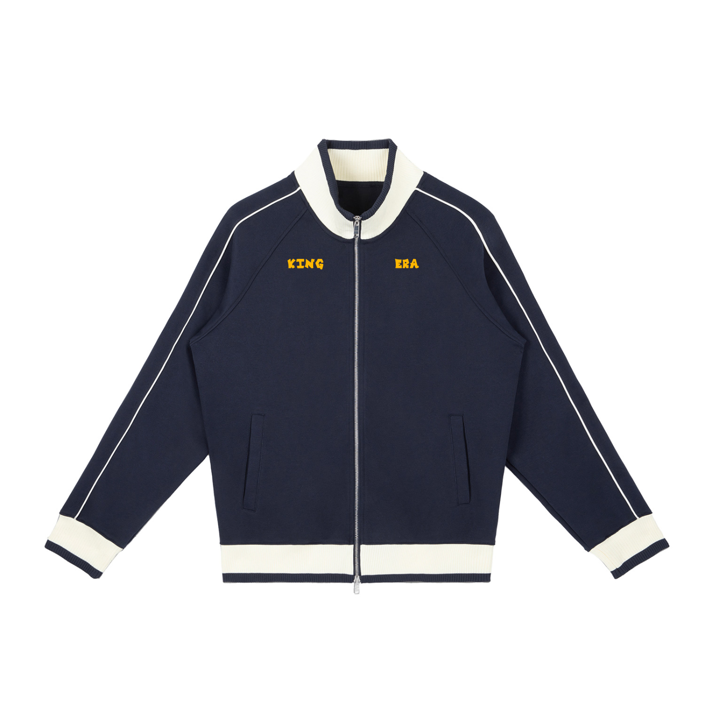 Color Block Raglan Sleeve Zip Track Jacket
