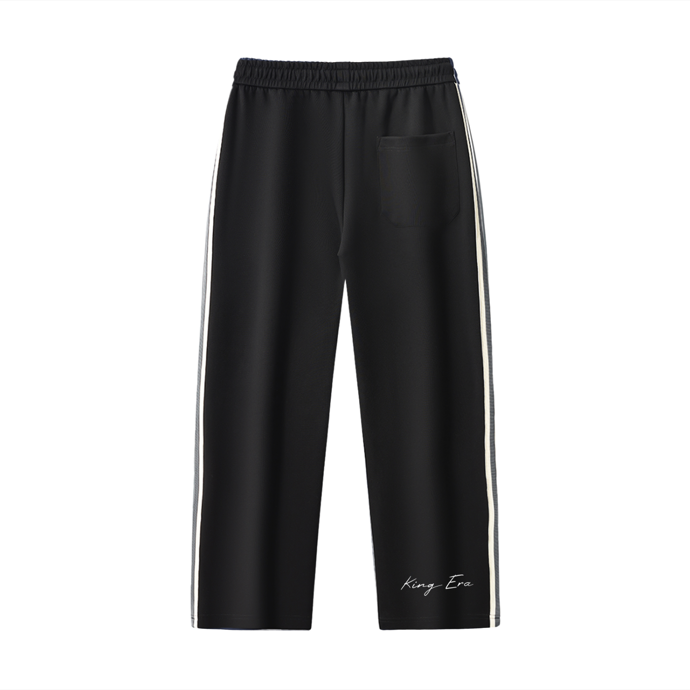 Contrast Side-Stripe Straight-Leg  Pants