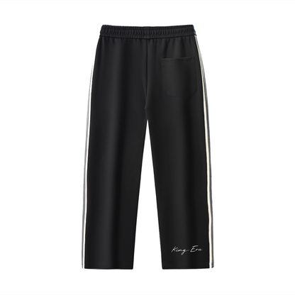 Contrast Side-Stripe Straight-Leg  Pants