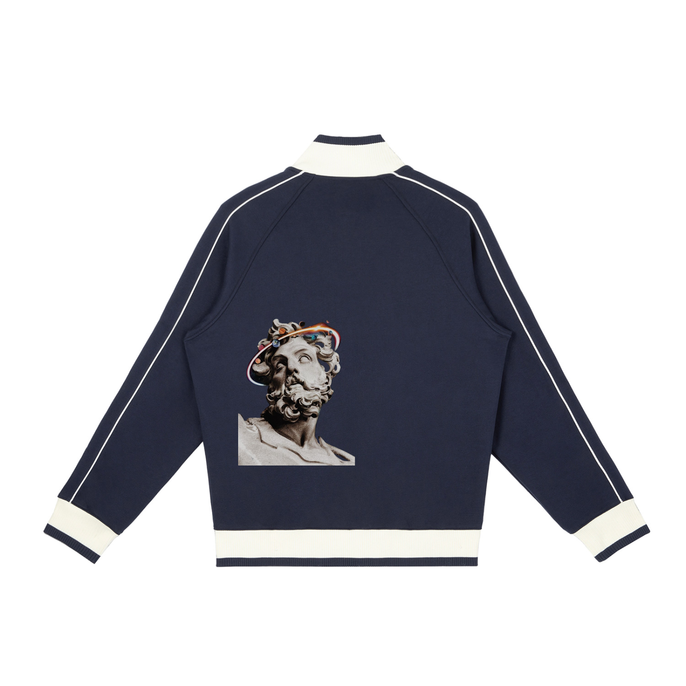 Color Block Raglan Sleeve Zip Track Jacket