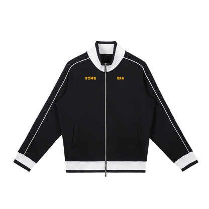 Color Block Raglan Sleeve Zip Track Jacket