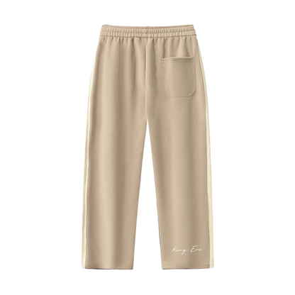 Contrast Side-Stripe Straight-Leg  Pants