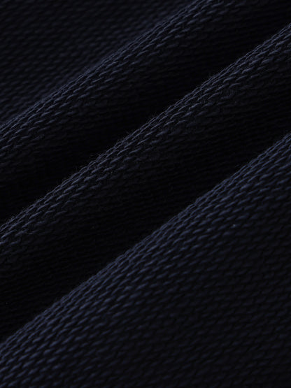 Contrast Striped Lapel Collar Sweatshirt